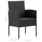 vidaXL Juego de comedor para jardín 5 piezas ratán sintético negro vidaXL Juego de comedor para jardín 5 piezas ratán sintético negro