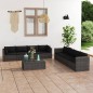 vidaXL Set de muebles de jardín 9 pzas y cojines ratán sintético gris
