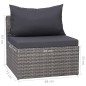 vidaXL Set de muebles de jardín 9 pzas y cojines ratán sintético gris