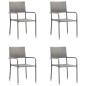 vidaXL Juego de comedor para jardín 5 piezas ratán sintético gris vidaXL Juego de comedor para jardín 5 piezas ratán sintético gris