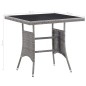 vidaXL Juego de comedor para jardín 5 piezas ratán sintético gris vidaXL Juego de comedor para jardín 5 piezas ratán sintético gris
