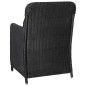 vidaXL Juego de comedor para jardín 9 piezas ratán sintético negro vidaXL Juego de comedor para jardín 9 piezas ratán sintético negro