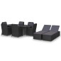 vidaXL Juego de comedor para jardín 9 piezas ratán sintético negro vidaXL Juego de comedor para jardín 9 piezas ratán sintético negro