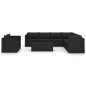 vidaXL Set de muebles de jardín 11 pzas cojines ratán sintético negro vidaXL Set de muebles de jardín 11 pzas cojines ratán sintético negro