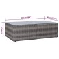 vidaXL Set de muebles de jardín 9 pzas ratán sintético y cojines gris