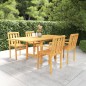 vidaXL Conjunto de comedor de jardín 5 piezas madera maciza de teca vidaXL Conjunto de comedor de jardín 5 piezas madera maciza de teca