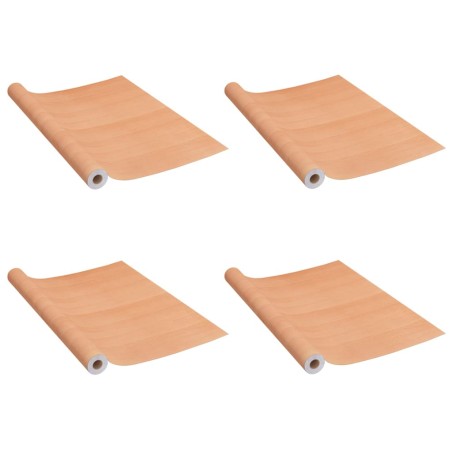 vidaXL Láminas autoadhesivas muebles 2 uds PVC roble japonés 500x90 cm