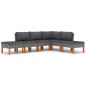 vidaXL Set de muebles de jardín 8 pzas y cojines ratán sintético gris vidaXL Set de muebles de jardín 8 pzas y cojines ratán sintético gris