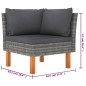 vidaXL Set de muebles de jardín 8 pzas y cojines ratán sintético gris vidaXL Set de muebles de jardín 8 pzas y cojines ratán sintético gris