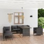 vidaXL Set de muebles de jardín 8 pzas y cojines ratán sintético gris vidaXL Set de muebles de jardín 8 pzas y cojines ratán sintético gris