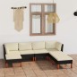 vidaXL Set de muebles de jardín 7 pzas y cojines ratán sintético negro vidaXL Set de muebles de jardín 7 pzas y cojines ratán sintético negro
