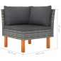 vidaXL Set de muebles de jardín 9 pzas y cojines ratán sintético gris vidaXL Set de muebles de jardín 9 pzas y cojines ratán sintético gris
