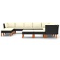 vidaXL Set de muebles de jardín 12 pzas y cojines ratán sintético negro vidaXL Set de muebles de jardín 12 pzas y cojines ratán sintético negro
