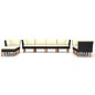 vidaXL Set de muebles de jardín 10 pzas cojines ratán sintético negro