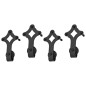 vidaXL Kit de herrajes de puertas correderas acero negro 2 uds 200 cm vidaXL Kit de herrajes de puertas correderas acero negro 2 uds 200 cm