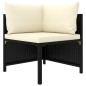 vidaXL Set de muebles de jardín 7 pzas y cojines ratán sintético negro vidaXL Set de muebles de jardín 7 pzas y cojines ratán sintético negro