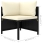 vidaXL Set de muebles de jardín 7 pzas y cojines ratán sintético negro vidaXL Set de muebles de jardín 7 pzas y cojines ratán sintético negro