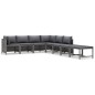 vidaXL Set de muebles de jardín 8 pzas y cojines ratán sintético gris