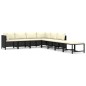 vidaXL Set de muebles de jardín 8 pzas y cojines ratán sintético negro vidaXL Set de muebles de jardín 8 pzas y cojines ratán sintético negro