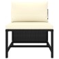vidaXL Set de muebles de jardín 12 pzas cojines ratán sintético negro vidaXL Set de muebles de jardín 12 pzas cojines ratán sintético negro