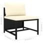vidaXL Set de muebles de jardín 12 pzas cojines ratán sintético negro vidaXL Set de muebles de jardín 12 pzas cojines ratán sintético negro