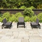 vidaXL Set de muebles de jardín 4 piezas con cojines plástico gris vidaXL Set de muebles de jardín 4 piezas con cojines plástico gris