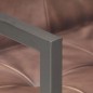 vidaXL Silla voladiza comedor 4 uds cuero auténtico marrón envejecido