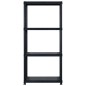 vidaXL Estante de almacenaje 4 niveles negro plástico 183x30,5x130 cm