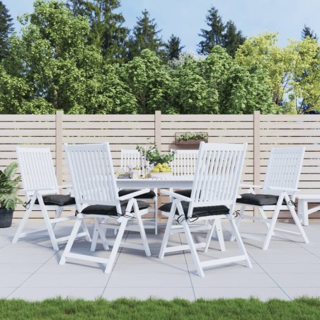 vidaXL Cojines de silla de jardín 6 uds tela Oxford negro 50x50x7 cm