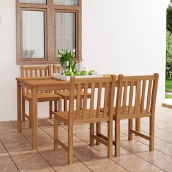 vidaXL Conjunto de comedor de jardín 5 piezas madera maciza de teca