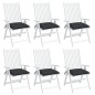 vidaXL Cojines de silla de jardín 6 uds tela Oxford negro 50x50x7 cm vidaXL Cojines de silla de jardín 6 uds tela Oxford negro 50x50x7 cm