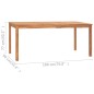 vidaXL Conjunto de comedor de jardín 7 piezas madera maciza de teca vidaXL Conjunto de comedor de jardín 7 piezas madera maciza de teca
