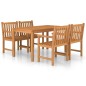 vidaXL Conjunto de comedor de jardín 5 piezas madera maciza de teca