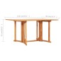 vidaXL Set comedor de jardín plegable 7 piezas madera maciza de teca
