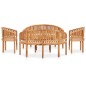 vidaXL Juego de muebles de jardín 5 piezas madera maciza de teca vidaXL Juego de muebles de jardín 5 piezas madera maciza de teca