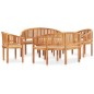 vidaXL Juego de muebles de jardín 5 piezas madera maciza de teca vidaXL Juego de muebles de jardín 5 piezas madera maciza de teca