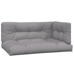 vidaXL Cojines para palets 3 unidades tela gris