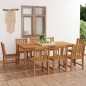 vidaXL Conjunto de comedor de jardín 9 piezas madera maciza de teca