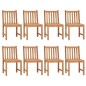 vidaXL Conjunto de comedor de jardín 9 piezas madera maciza de teca
