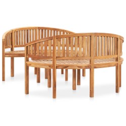 vidaXL Juego de muebles de jardín 3 piezas madera maciza de teca