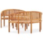 vidaXL Juego de muebles de jardín 3 piezas madera maciza de teca vidaXL Juego de muebles de jardín 3 piezas madera maciza de teca