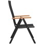 vidaXL Juego de comedor para jardín 9 piezas negro y marrón vidaXL Juego de comedor para jardín 9 piezas negro y marrón