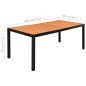 vidaXL Juego de comedor para jardín 7 piezas negro y marrón vidaXL Juego de comedor para jardín 7 piezas negro y marrón