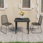 vidaXL Set de comedor de jardín de 3 piezas PVC ratán negro vidaXL Set de comedor de jardín de 3 piezas PVC ratán negro