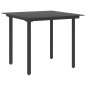 vidaXL Set de comedor de jardín de 3 piezas PVC ratán negro vidaXL Set de comedor de jardín de 3 piezas PVC ratán negro