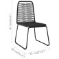 vidaXL Set de comedor de jardín de 3 piezas PVC ratán negro vidaXL Set de comedor de jardín de 3 piezas PVC ratán negro