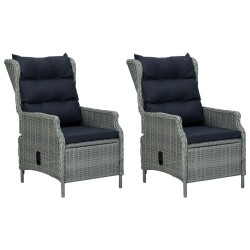 vidaXL Set comedor jardín 9 pzas y cojines ratán sintético gris claro