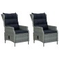 vidaXL Set comedor jardín 9 pzas y cojines ratán sintético gris claro vidaXL Set comedor jardín 9 pzas y cojines ratán sintético gris claro