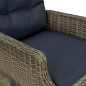 vidaXL Set de comedor jardín 9 piezas cojines ratán sintético marrón vidaXL Set de comedor jardín 9 piezas cojines ratán sintético marrón