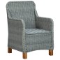 vidaXL Set comedor jardín 7 pzas y cojines ratán sintético gris claro vidaXL Set comedor jardín 7 pzas y cojines ratán sintético gris claro
